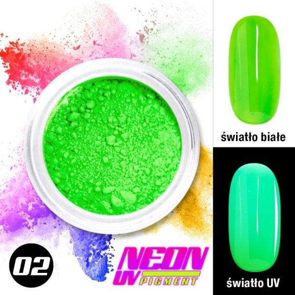 Pigment neonowy do paznokci w proszku słoiczek neon uv pigment 0,6 g Nr 02 Kategorie Paulina Kula Nails