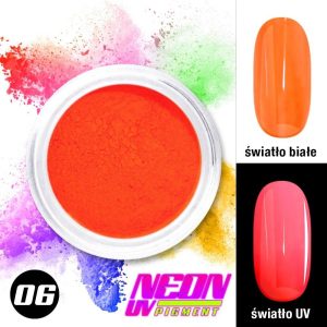 Pigment neonowy do paznokci w proszku słoiczek neon uv pigment 0,6 g Nr 06 Kategorie