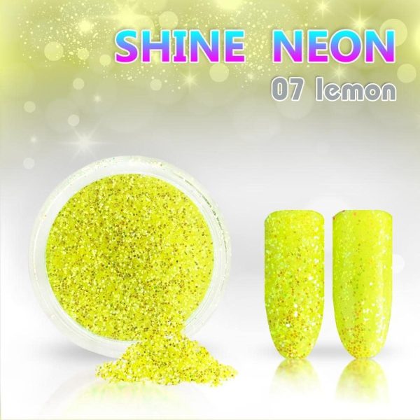 Pyłek do paznokci Shine Neon Lemon 2 g Nr 07 Kategorie 3