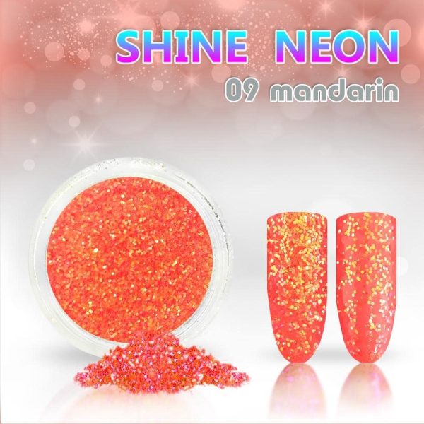 Pyłek do paznokci Shine Neon Mandarin 2 g Nr 09 Kategorie 3