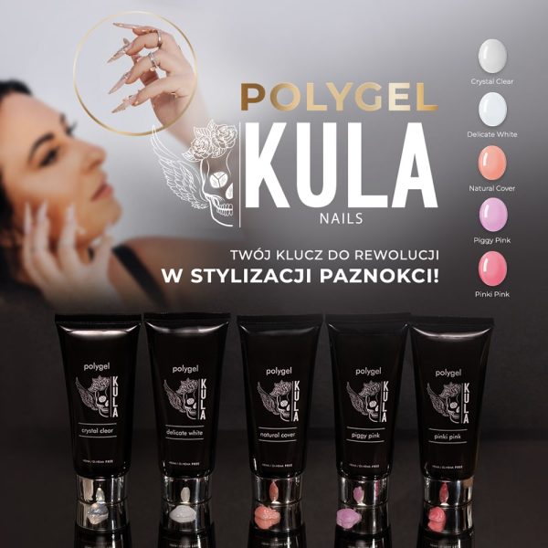 PolyGel akrylożel budujący Kula Nails Hema/di-Hema free Pinki Pink 50g Akrylożel 2
