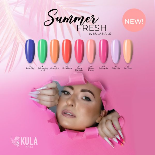 Lakier hybrydowy Kula Nails Summer Fresh Orangine 7g Nr 41 KULA NAILS Paulina Kula Nails 4
